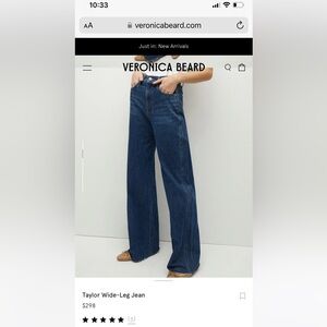 Veronica Beard Taylor Wide Leg Jeans